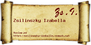 Zsilinszky Izabella névjegykártya